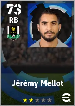 Jeremy Mellot eFootball 2026 player card — 73 OVR RB