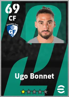 Ugo Bonnet eFootball 2026 player card — 69 OVR CF