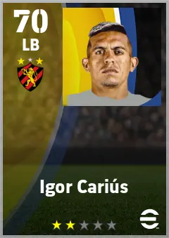 Igor Carius eFootball 2026 player card — 70 OVR LB