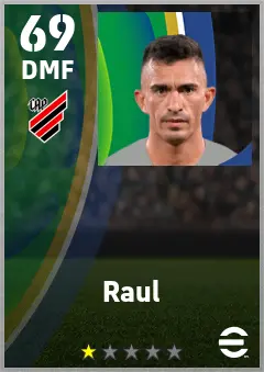 Raul eFootball 2026 player card — 69 OVR DMF