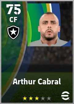 Arthur Cabral eFootball 2026 player card — 75 OVR CF