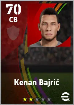 Kenan Bajric eFootball 2026 player card — 70 OVR CB