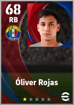 Oliver Rojas eFootball 2026 player card — 68 OVR RB