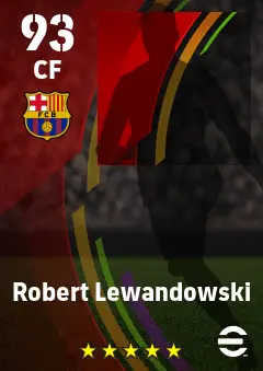 Robert Lewandowski eFootball 2026 player card — 93 OVR CF