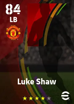 Luke Shaw eFootball 2026 player card — 84 OVR LB