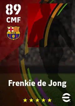 Frenkie de Jong eFootball 2026 player card — 89 OVR CMF