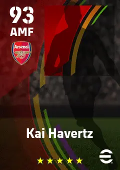 Kai Havertz eFootball 2026 player card — 93 OVR AMF