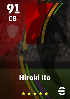Hiroki Ito eFootball 2026 player card — 91 OVR CB