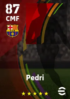 Pedri eFootball 2026 player card — 87 OVR CMF
