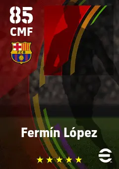 Fermin Lopez eFootball 2026 player card — 85 OVR CMF