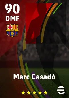 Marc Casado eFootball 2026 player card — 90 OVR DMF