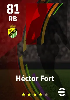 Hector Fort eFootball 2026 player card — 81 OVR RB