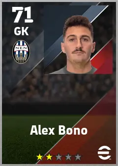 Alex Bono eFootball 2026 player card — 71 OVR GK