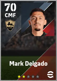 Mark Delgado eFootball 2026 player card — 70 OVR CMF