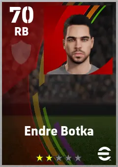 Endre Botka eFootball 2026 player card — 70 OVR RB