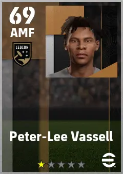 Peter-Lee Vassell eFootball 2026 player card — 69 OVR AMF
