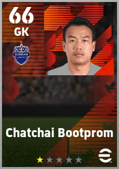 Chatchai Bootprom eFootball 2026 player card — 66 OVR GK