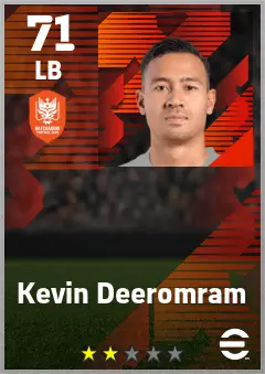 Kevin Deeromram eFootball 2026 player card — 71 OVR LB