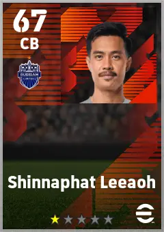 Shinnaphat Leeaoh eFootball 2026 player card — 67 OVR CB