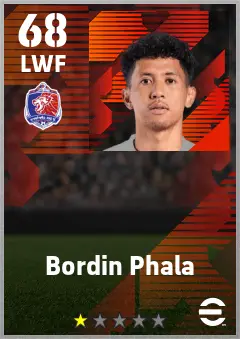 Bordin Phala eFootball 2026 player card — 68 OVR LWF