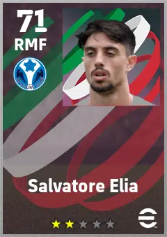 Salvatore Elia eFootball 2026 player card — 71 OVR RMF