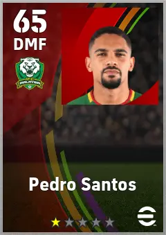 Pedro Santos eFootball 2026 player card — 65 OVR DMF