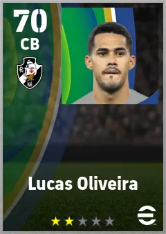 Lucas Oliveira eFootball 2026 player card — 70 OVR CB