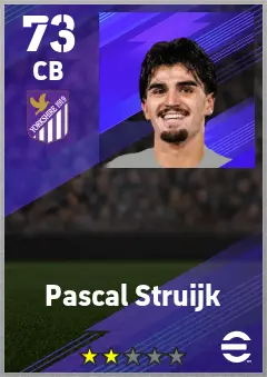 Pascal Struijk eFootball 2026 player card — 73 OVR CB