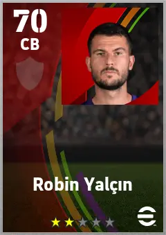 Robin Yalcin eFootball 2026 player card — 70 OVR CB