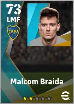 Malcom Braida eFootball 2026 player card — 73 OVR LMF