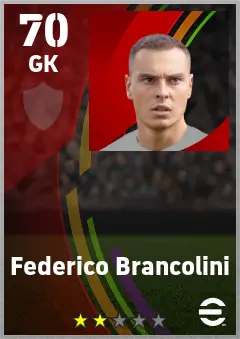 Federico Brancolini eFootball 2026 player card — 70 OVR GK