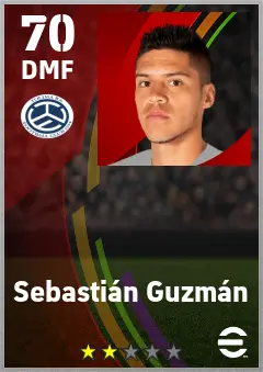 Sebastian Guzman eFootball 2026 player card — 70 OVR DMF