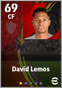 David Lemos eFootball 2026 player card — 69 OVR CF