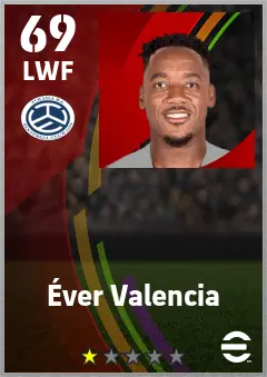 Ever Valencia eFootball 2026 player card — 69 OVR LWF