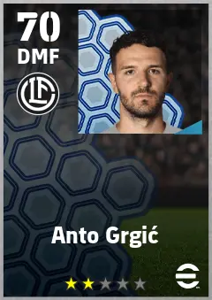 Anto Grgic eFootball 2026 player card — 70 OVR DMF