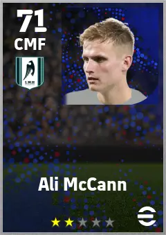 Ali McCann eFootball 2026 player card — 71 OVR CMF
