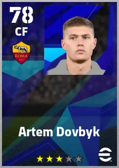 Artem Dovbyk eFootball 2026 player card — 78 OVR CF