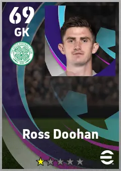 Ross Doohan eFootball 2026 player card — 69 OVR GK