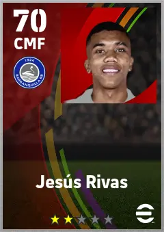 Jesus Rivas eFootball 2026 player card — 70 OVR CMF