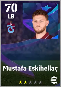 Mustafa Eskihellac eFootball 2026 player card — 70 OVR LB