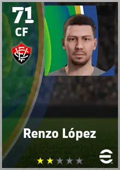 Renzo Lopez eFootball 2026 player card — 71 OVR CF