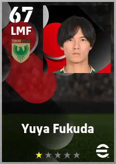 Yuya Fukuda eFootball 2026 player card — 67 OVR LMF