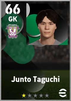 Junto Taguchi eFootball 2026 player card — 66 OVR GK