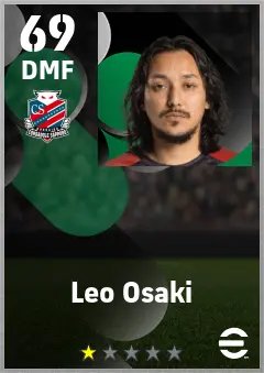Leo Osaki eFootball 2026 player card — 69 OVR DMF