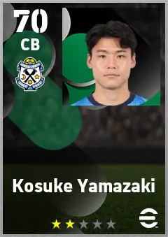 Kosuke Yamazaki eFootball 2026 player card — 70 OVR CB