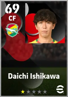Daichi Ishikawa eFootball 2026 player card — 69 OVR CF
