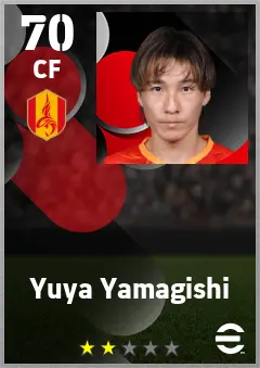 Yuya Yamagishi eFootball 2026 player card — 70 OVR CF
