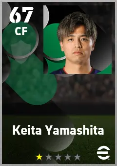 Keita Yamashita eFootball 2026 player card — 67 OVR CF