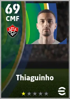 Thiaguinho eFootball 2026 player card — 69 OVR CMF