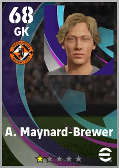 A. Maynard-Brewer eFootball 2026 player card — 68 OVR GK